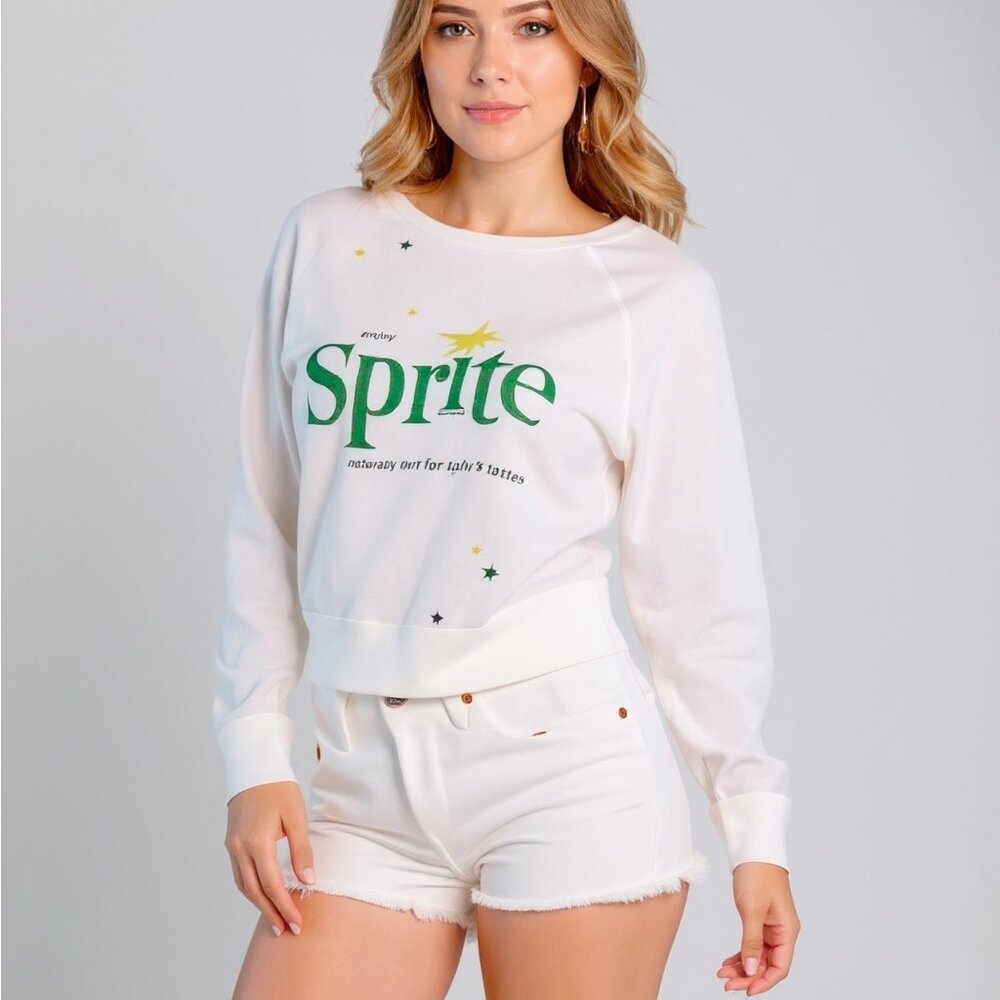 Wildfox Vintage Sprite Lightweight Oversized Crewneck Sweatshirt